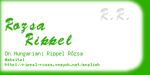 rozsa rippel business card